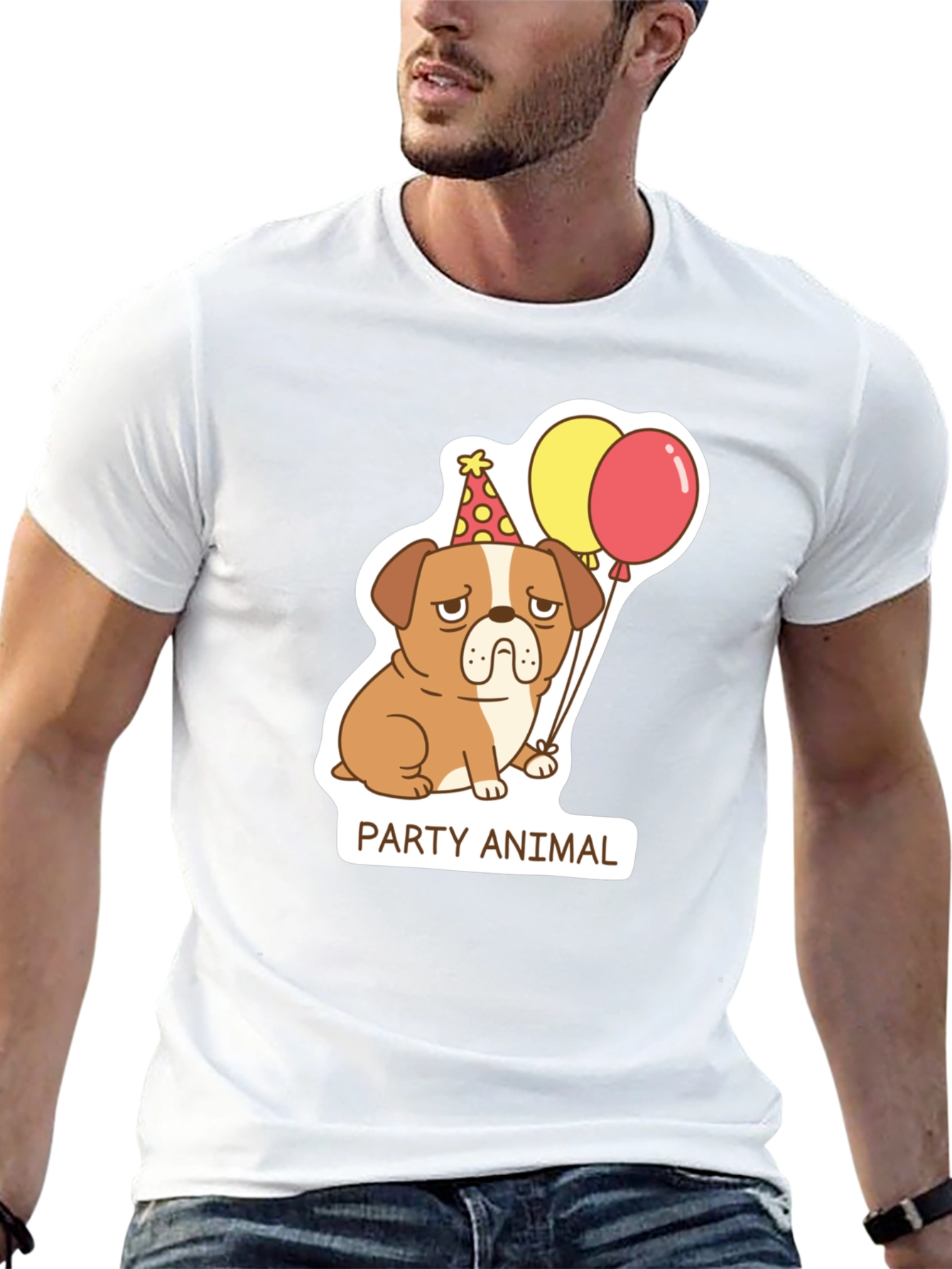 Party Animal Dog Graphic T-Shirt