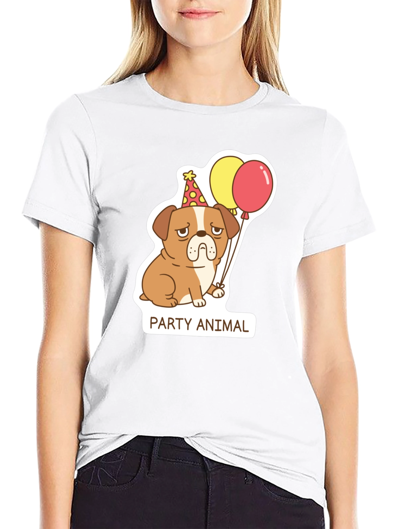 Party Animal Dog Graphic T-Shirt