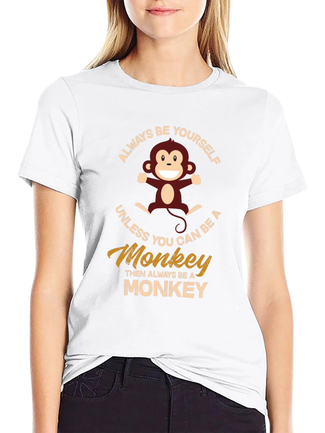 Always Be Yourself Monkey Graphic T-Shirt