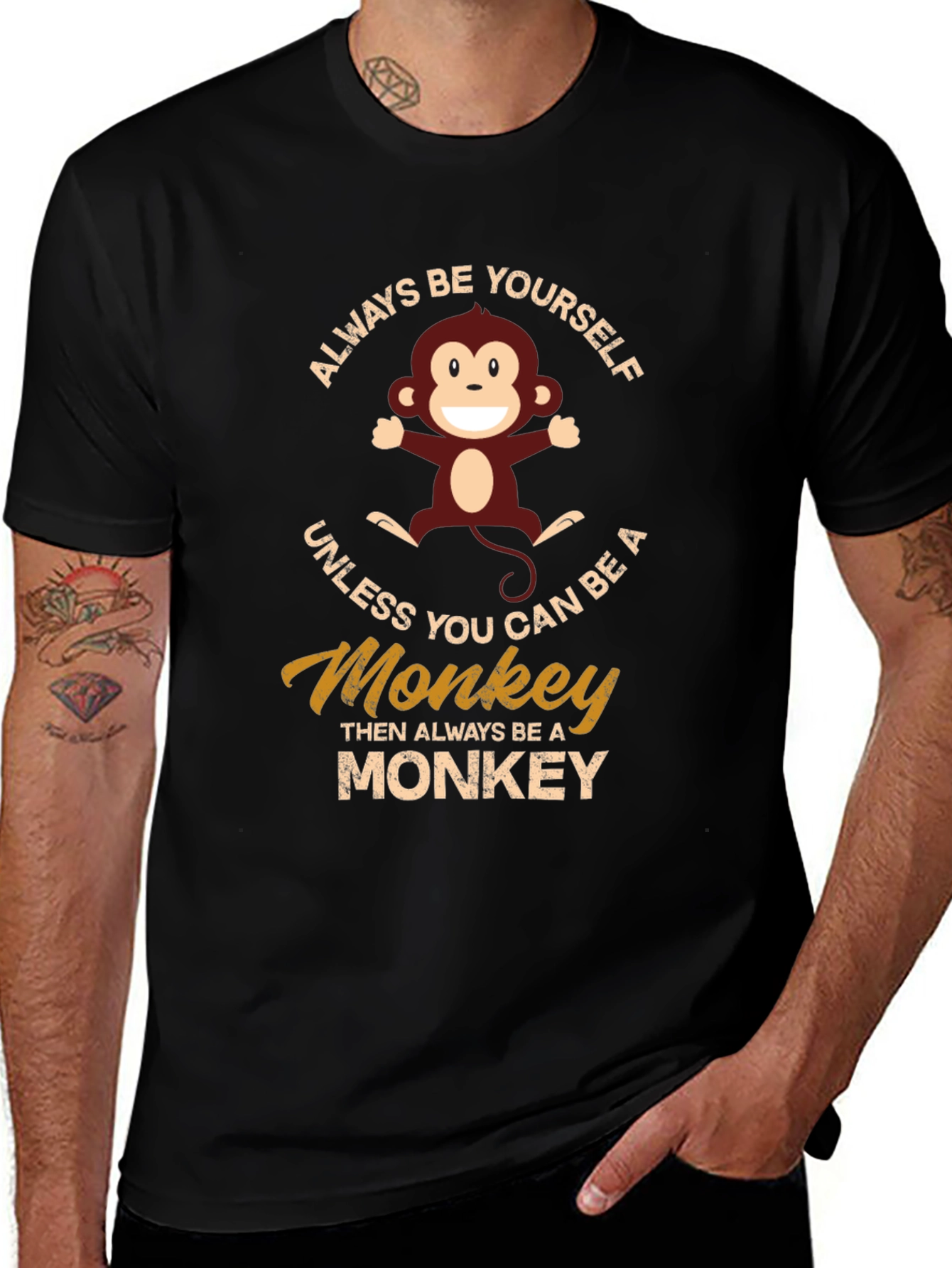 Always Be Yourself Monkey Graphic T-Shirt