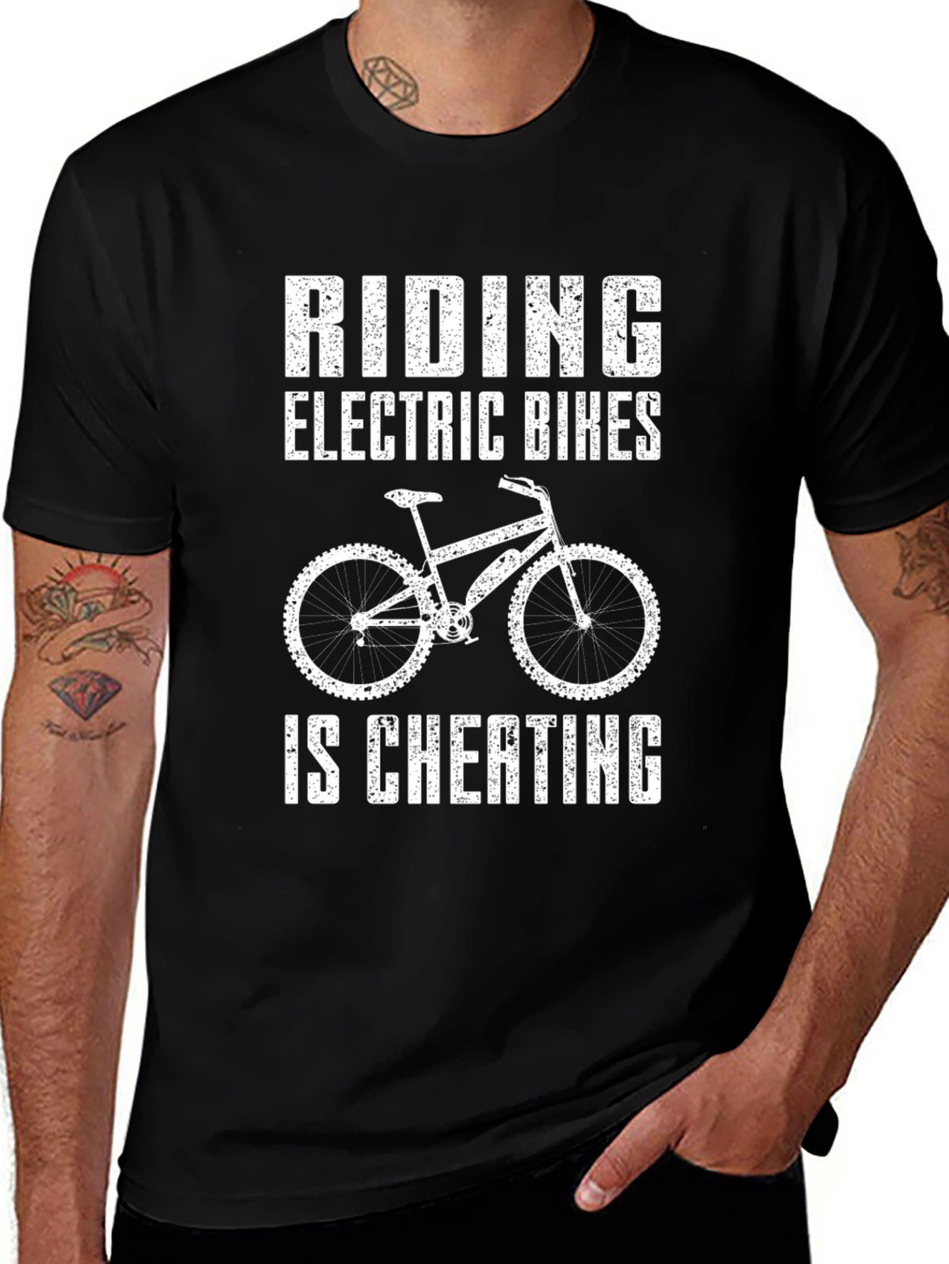 Electric Bike Cheating Tee -  Cycling Humor Shirt