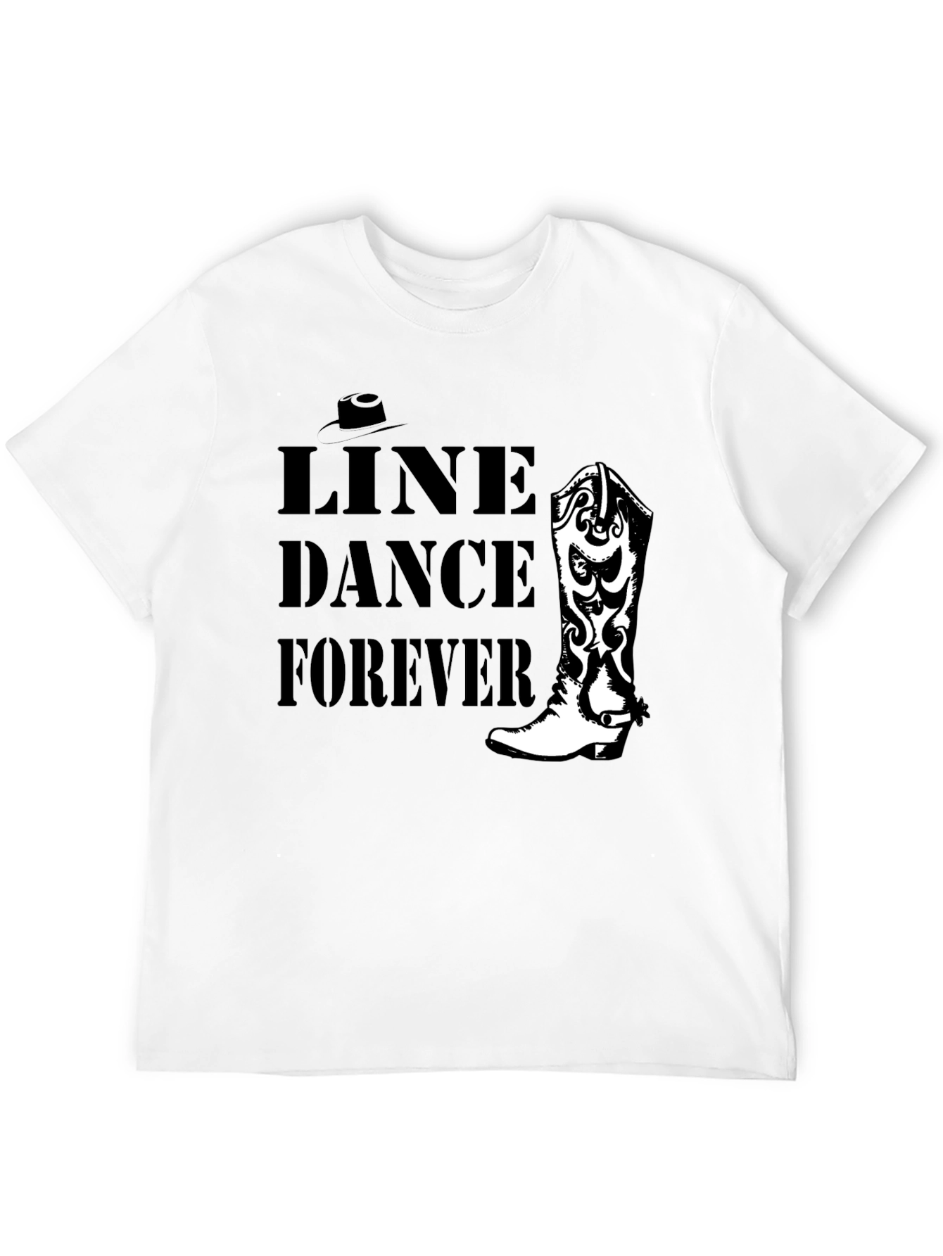 Line Dance Forever Tee - Cowboy Boot Design