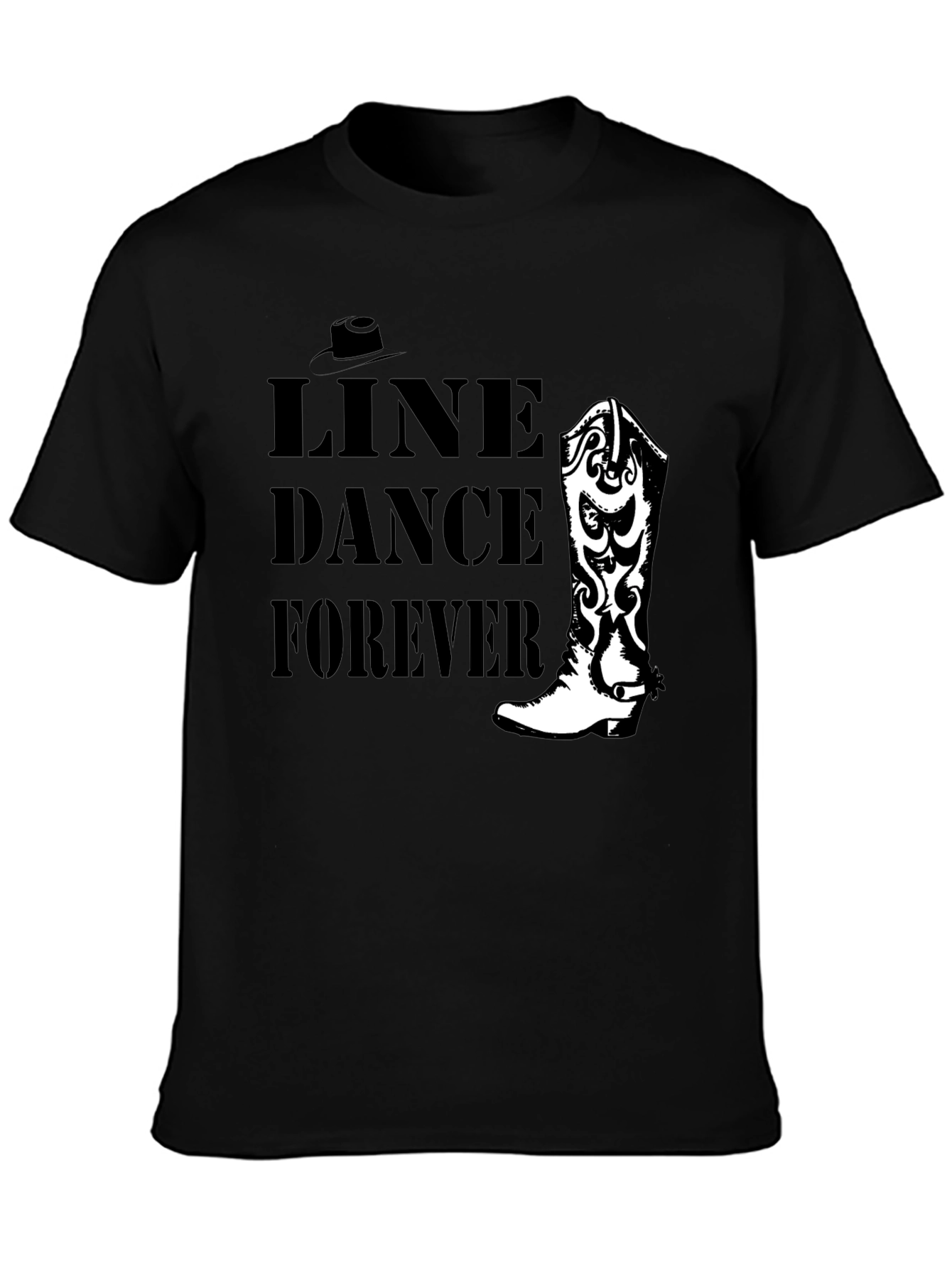 Line Dance Forever Tee - Cowboy Boot Design