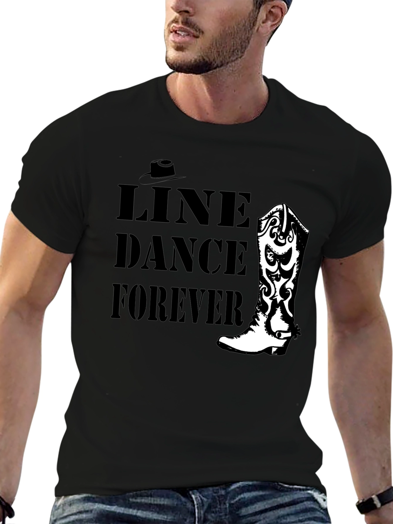 Line Dance Forever Tee - Cowboy Boot Design