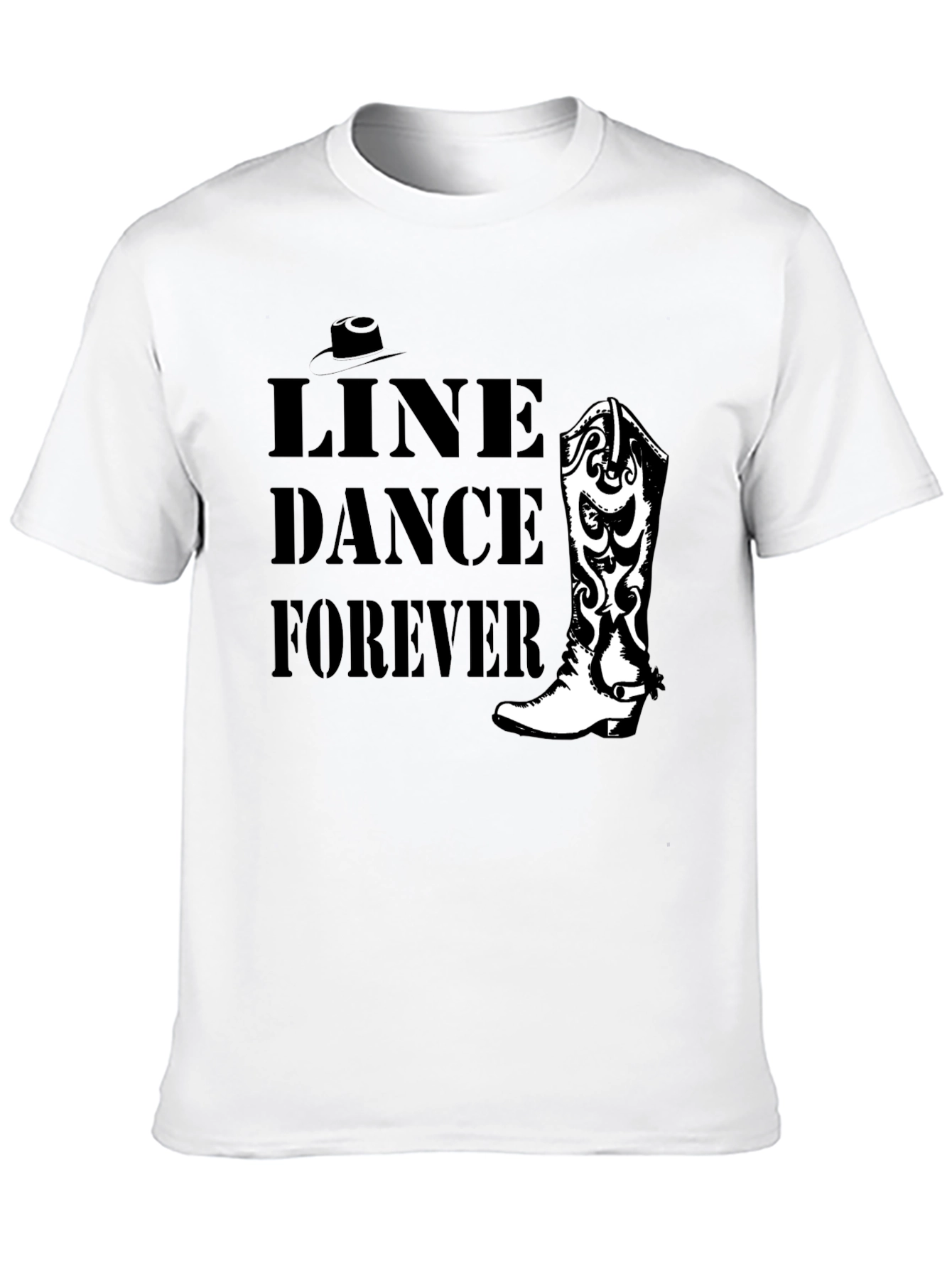 Line Dance Forever Tee - Cowboy Boot Design
