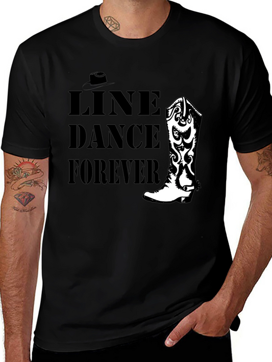 Line Dance Forever Tee - Cowboy Boot Design