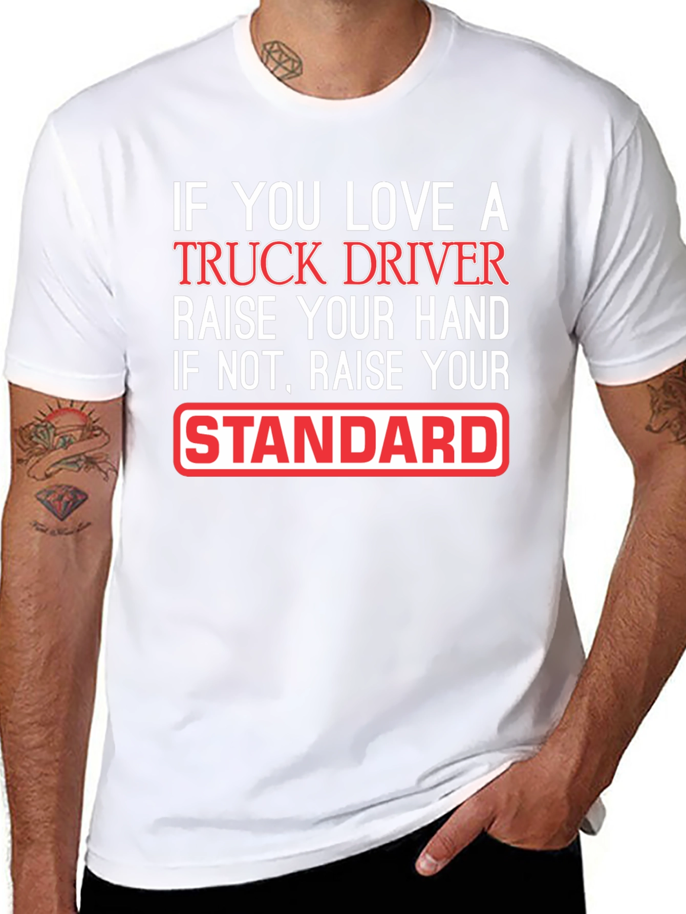 Truck Driver Love Funny Graphic T-Shirt