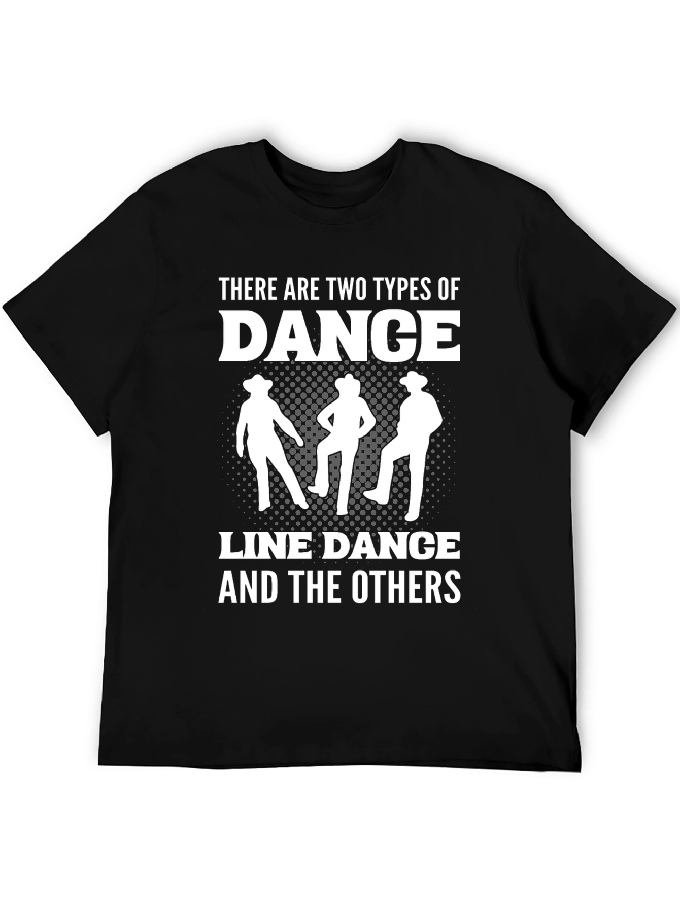 Line Dance Graphic Tee - Cowboy Dancing Shirt