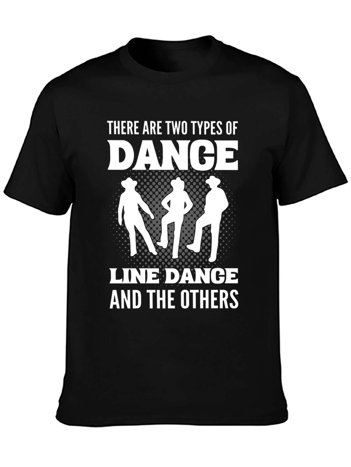 Line Dance Graphic Tee - Cowboy Dancing Shirt