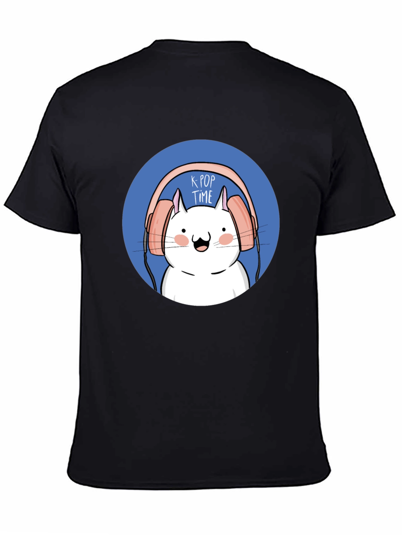 K-Pop Time Cartoon Cat Graphic Tee