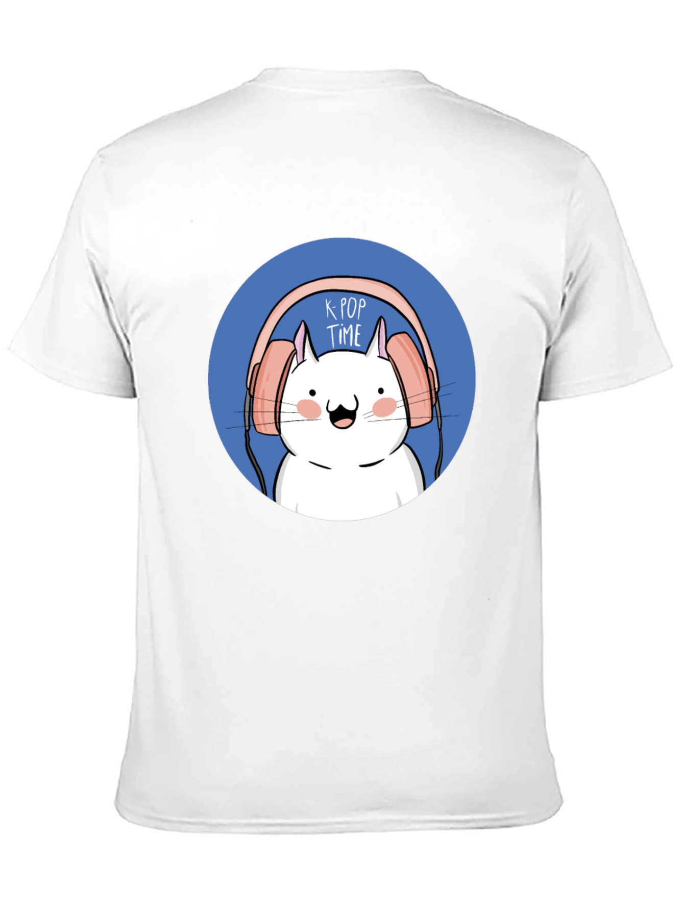 K-Pop Time Cartoon Cat Graphic Tee