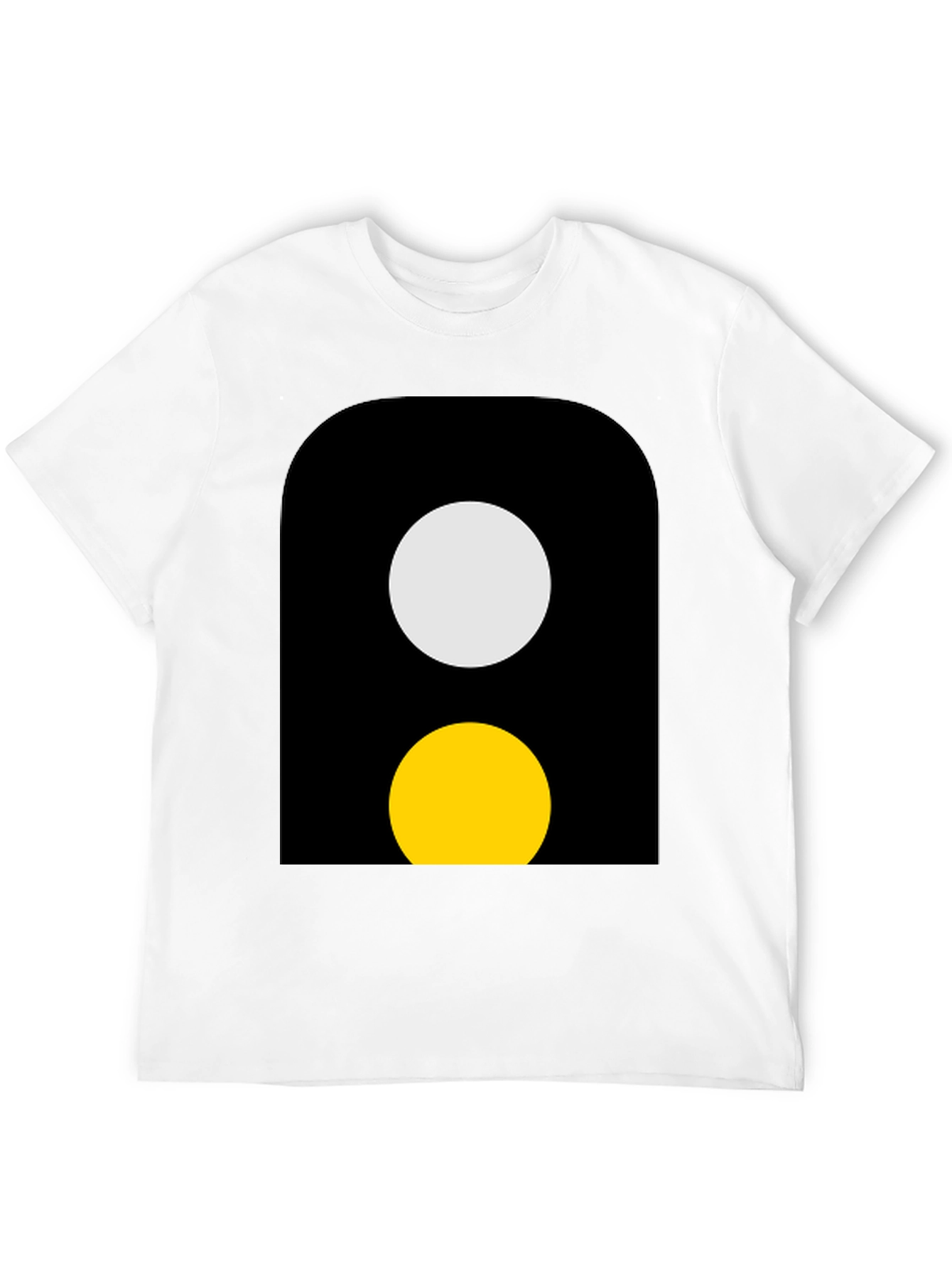 Abstract Graphic T-Shirt - Black with Circle Design