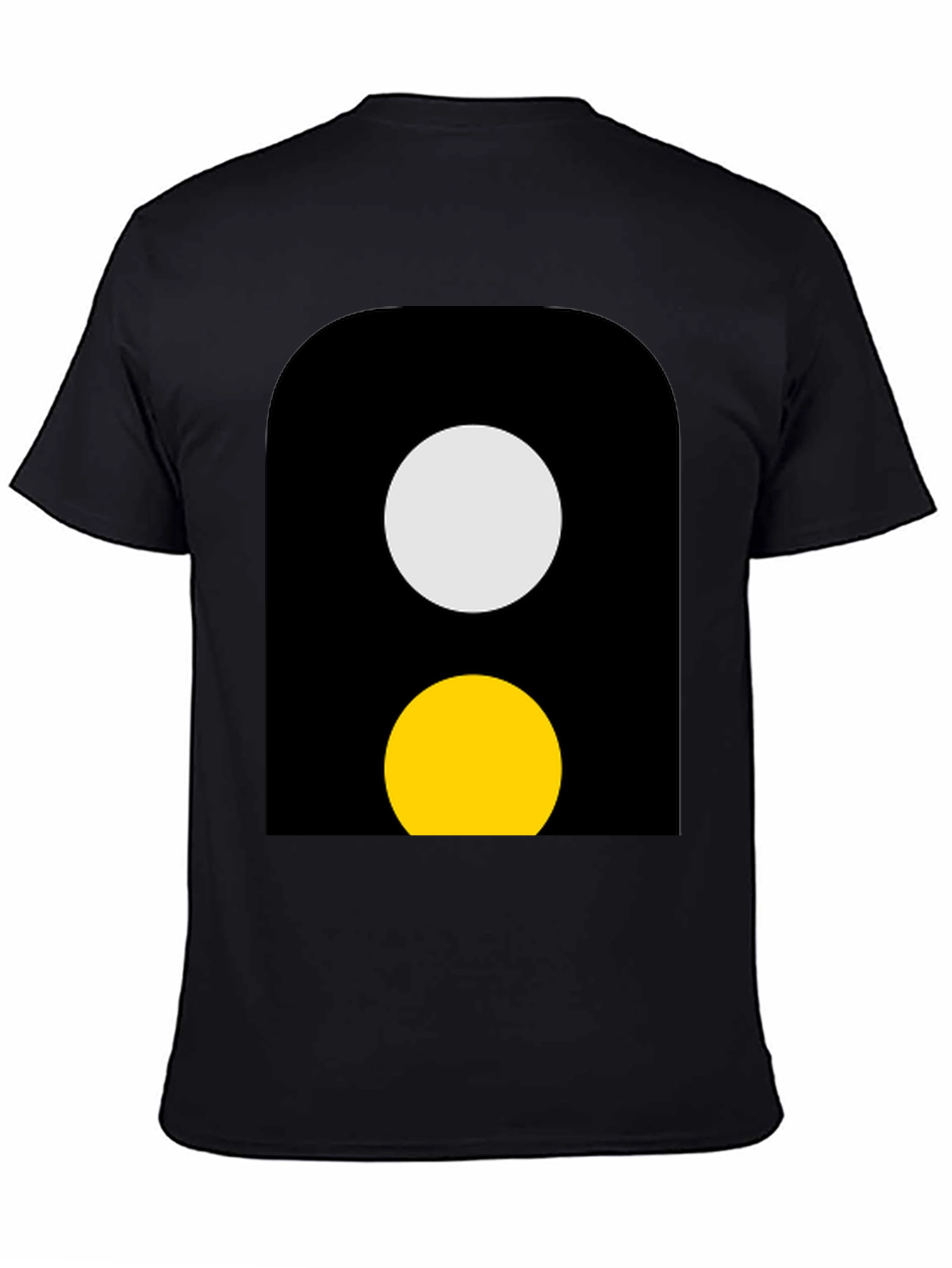 Abstract Graphic T-Shirt - Black with Circle Design