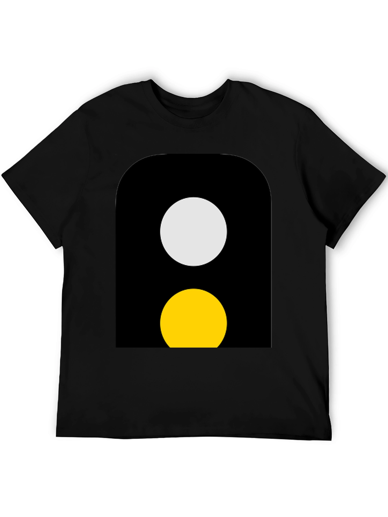 Abstract Graphic T-Shirt - Black with Circle Design