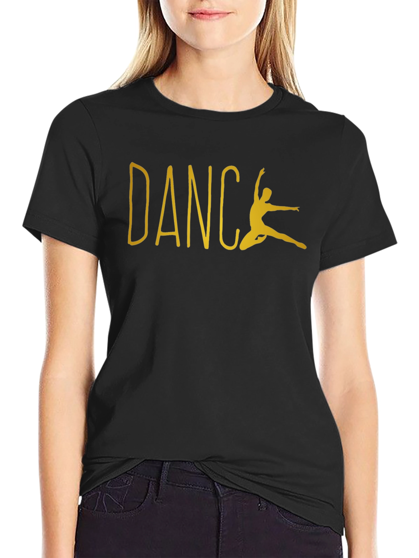 Dance Silhouette Graphic T-Shirt - Black