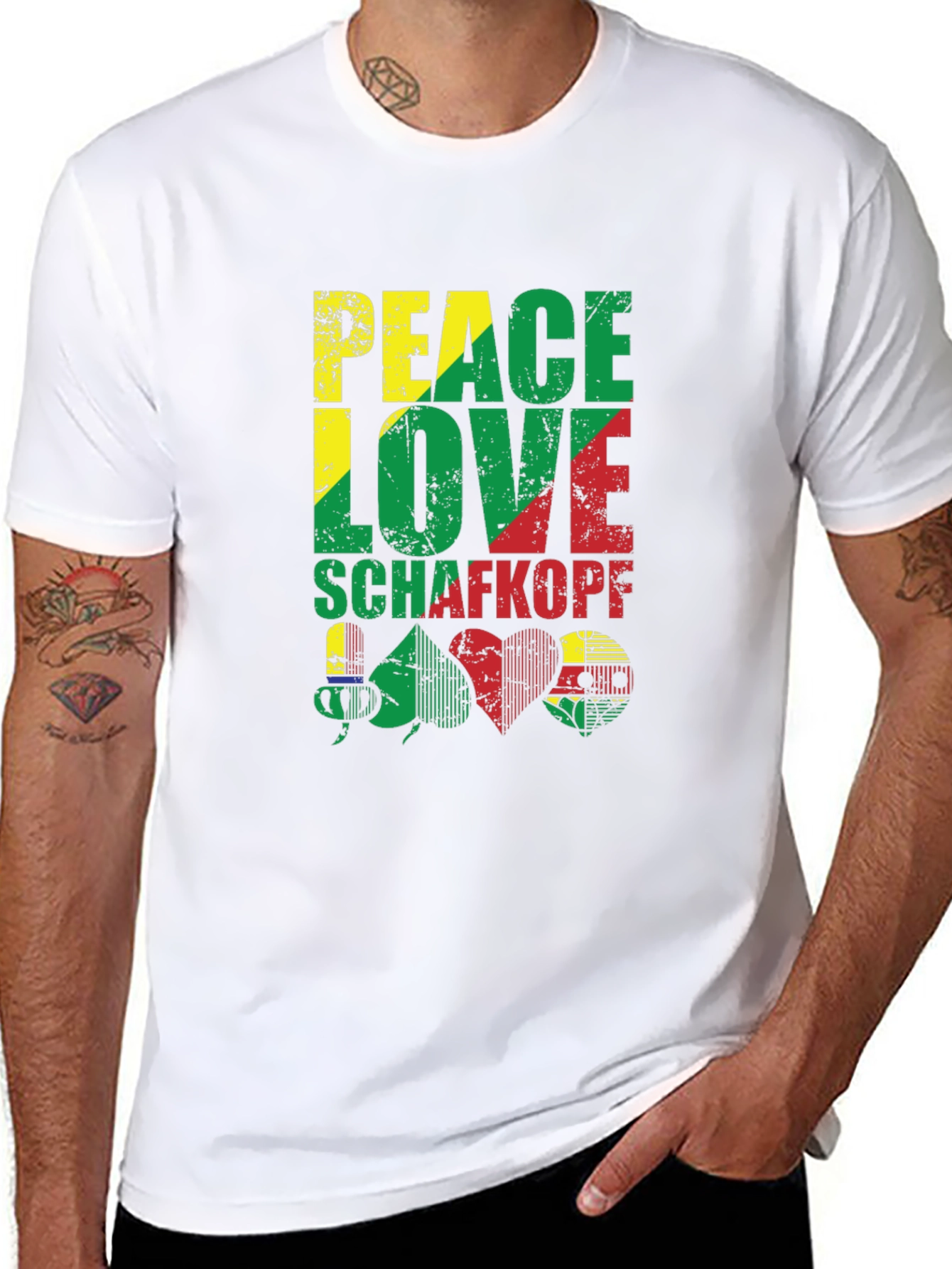Peace Love Schafkopf Card Game Black T-Shirt