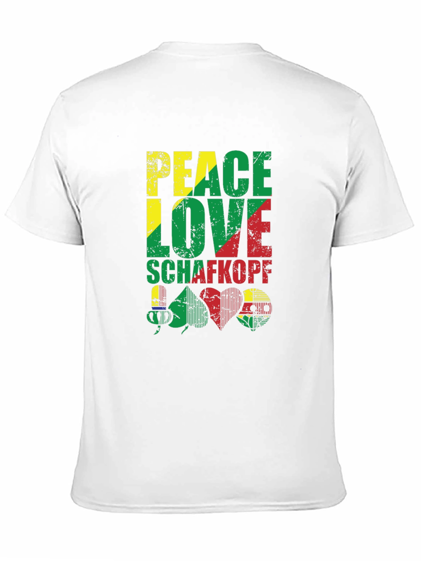 Peace Love Schafkopf Card Game Black T-Shirt