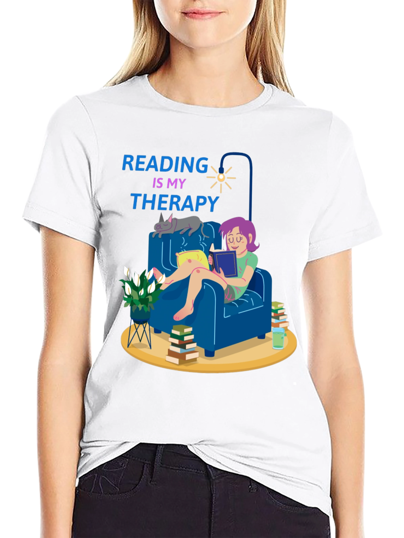 Reading is My Therapy T-Shirt