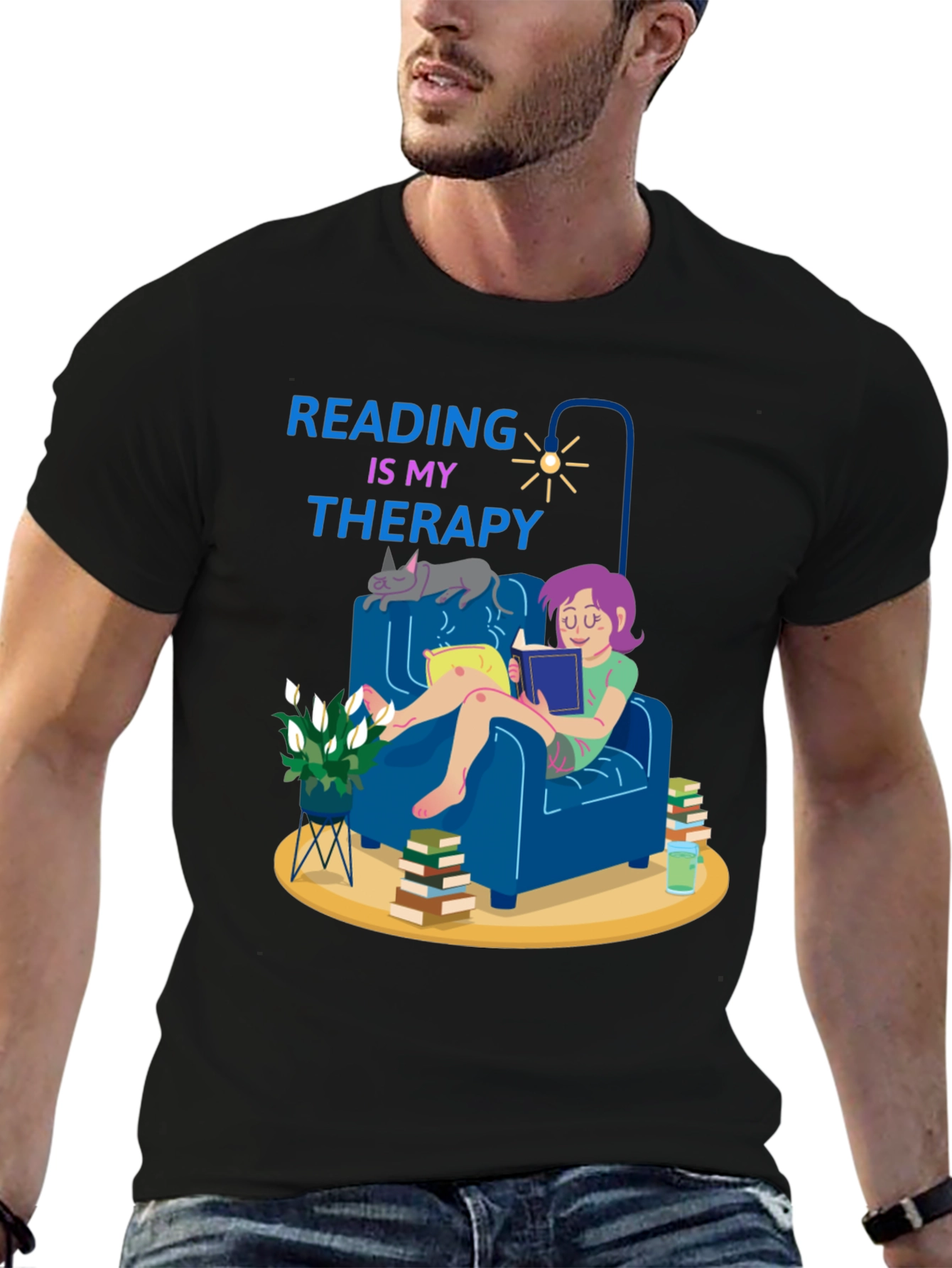Reading is My Therapy T-Shirt
