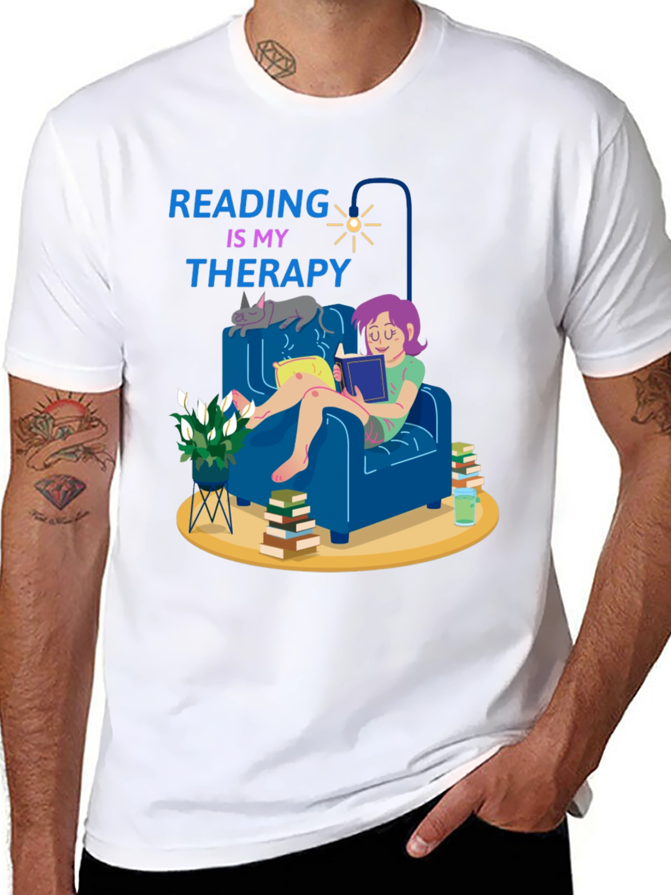 Reading is My Therapy T-Shirt