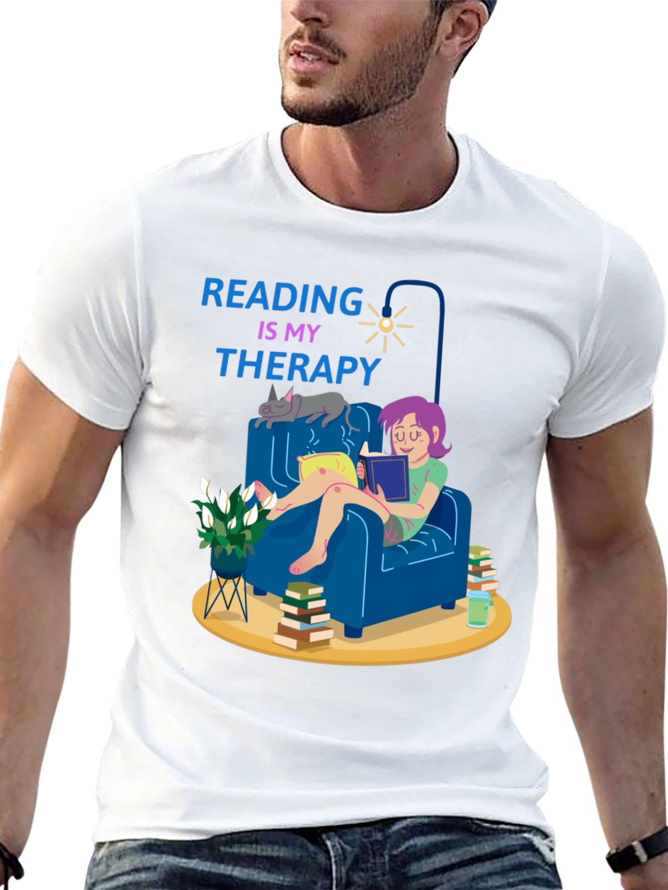 Reading is My Therapy T-Shirt