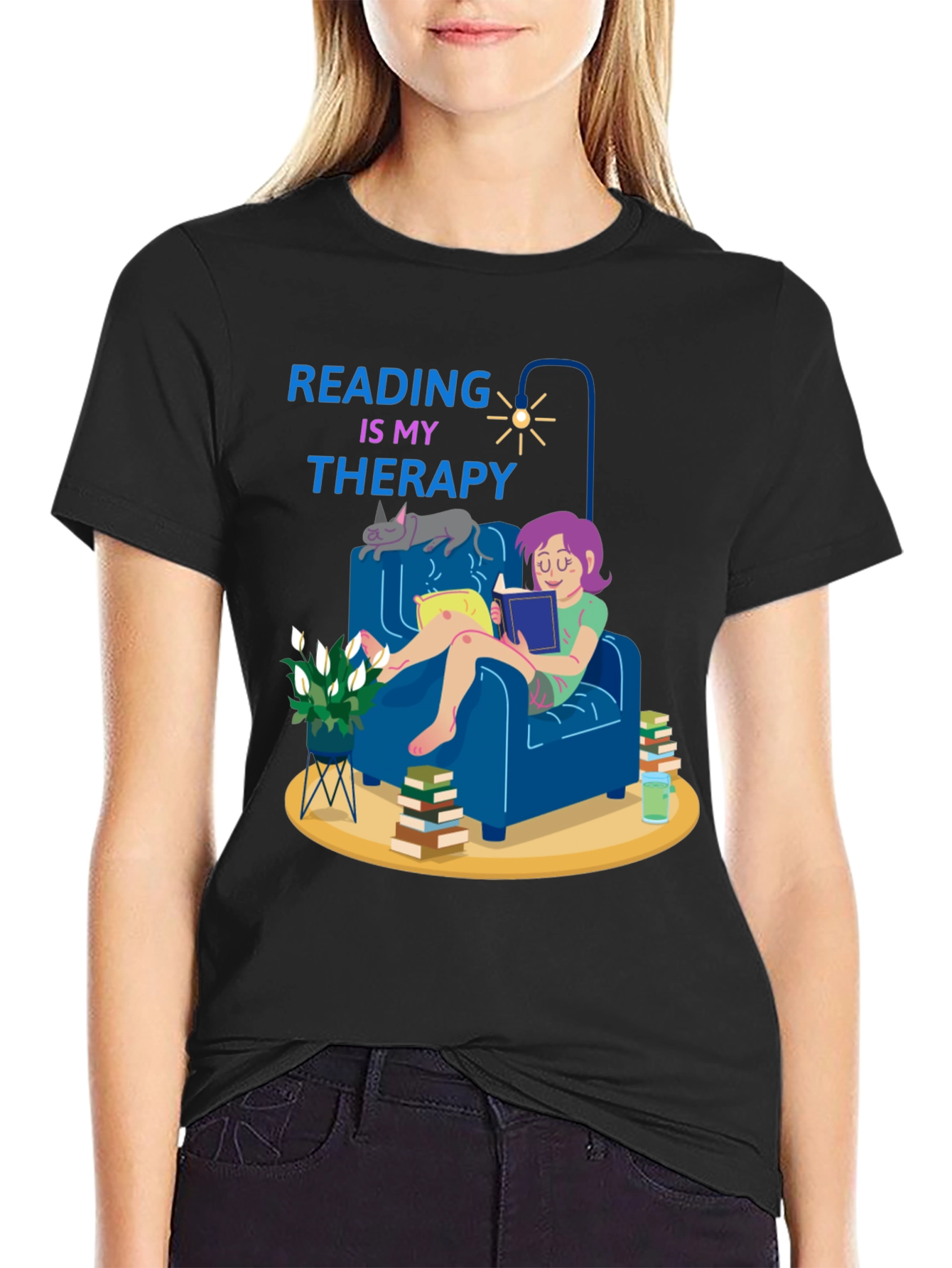 Reading is My Therapy T-Shirt