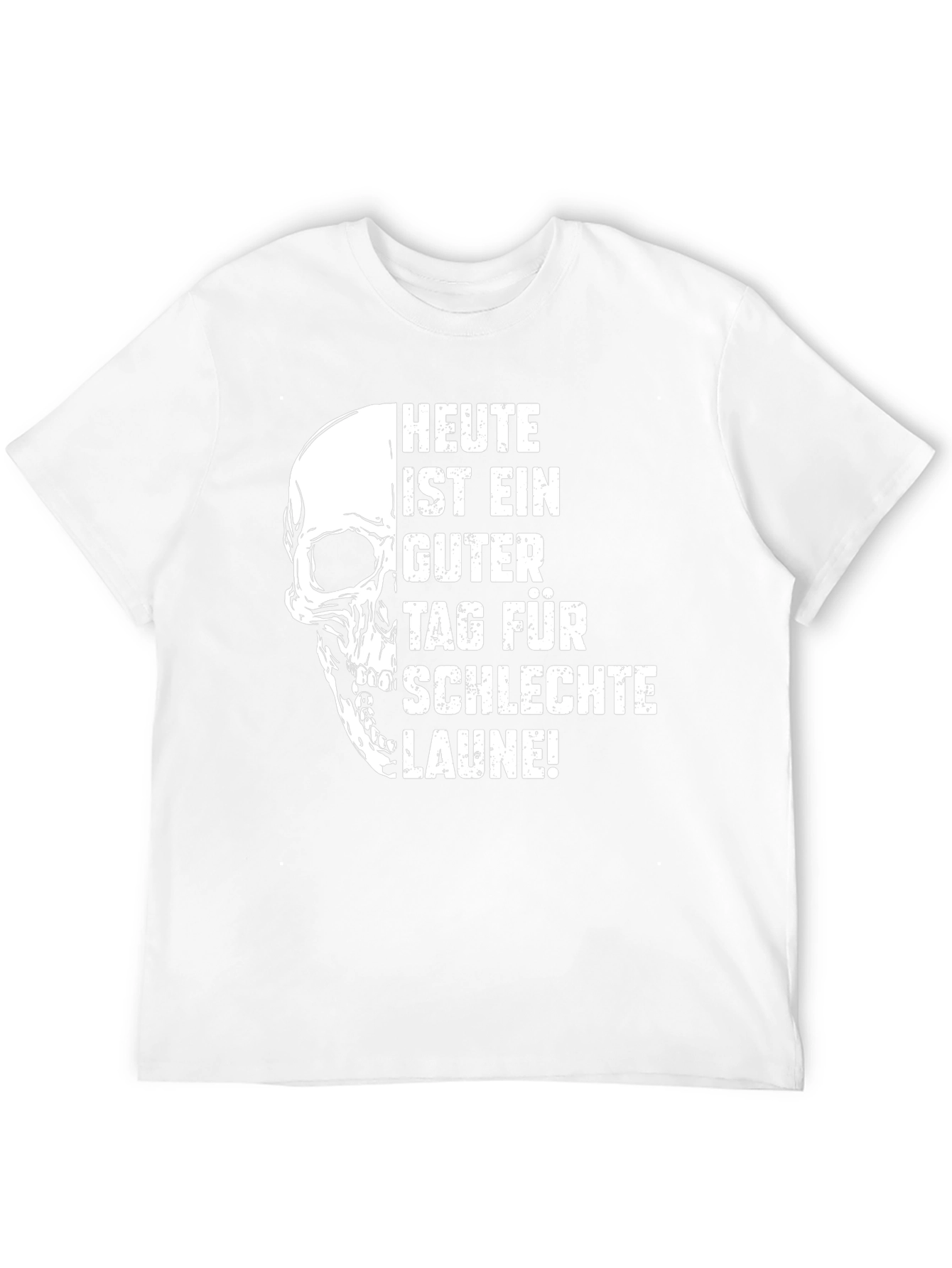 Humorous Skull Graphic T-Shirt - Bad Mood Day