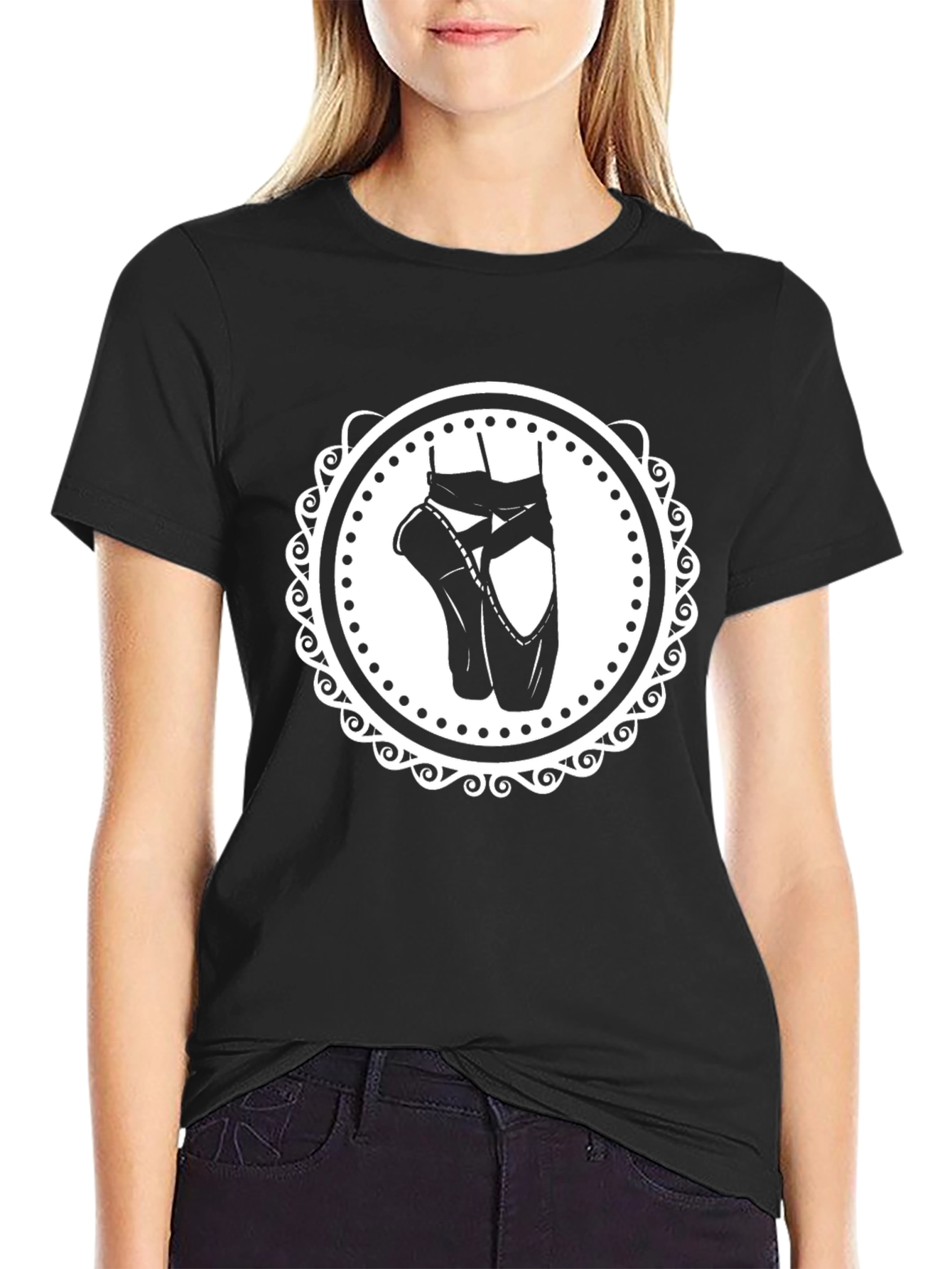 Ballet Shoes Graphic Tee - Dance Lover Shirt