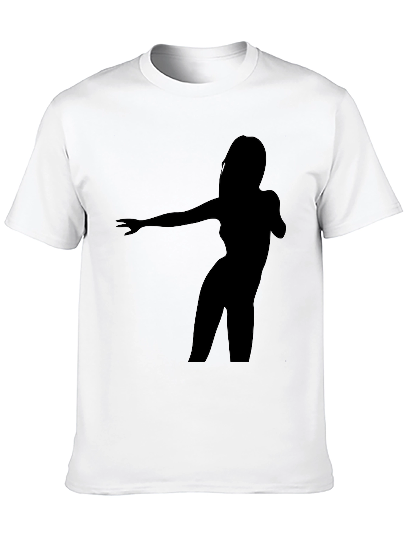 Silhouette Dancer Graphic Tee - Black Cotton Blend