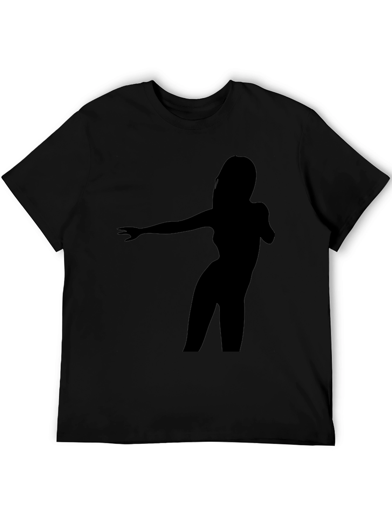 Silhouette Dancer Graphic Tee - Black Cotton Blend