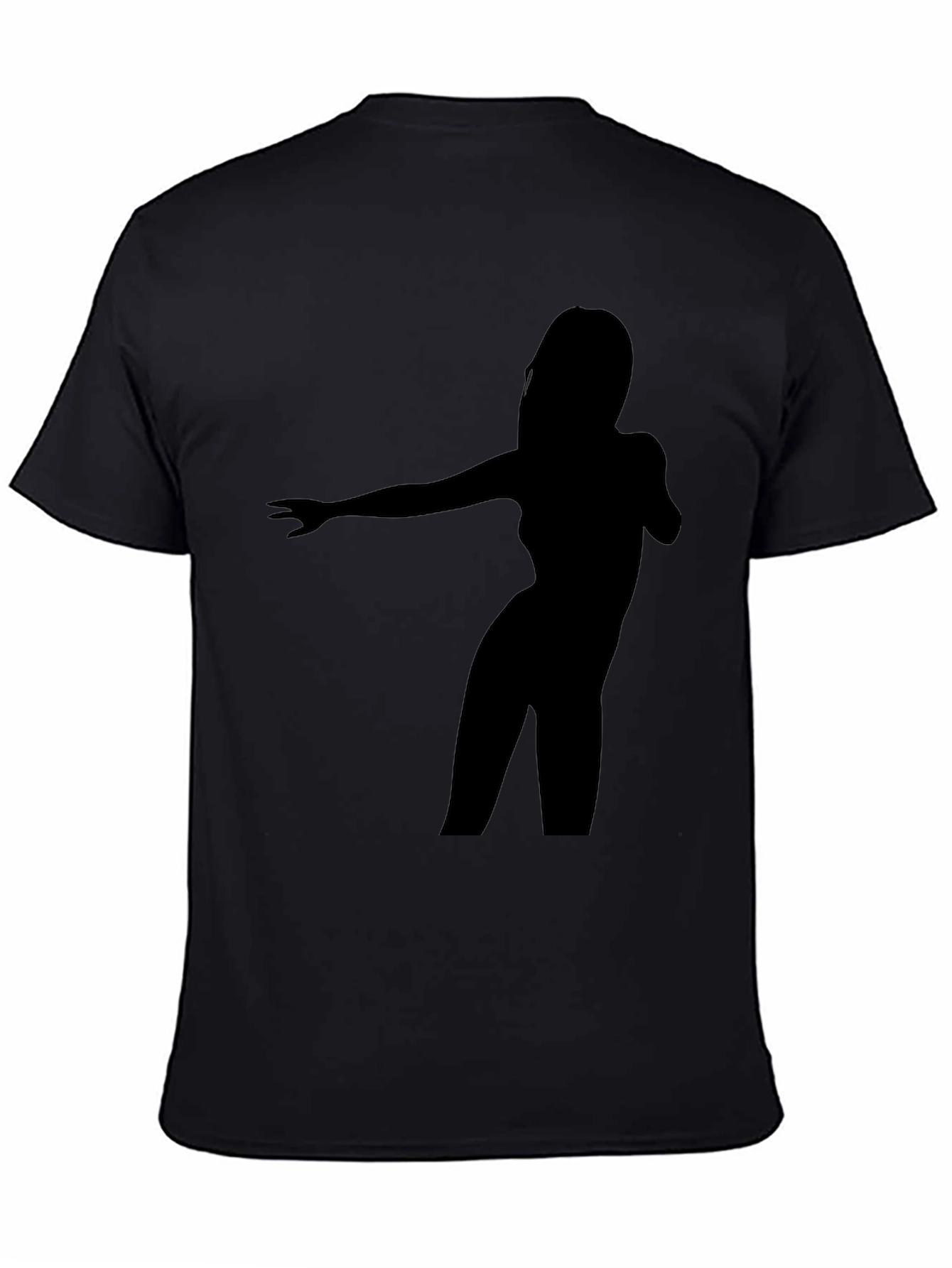 Silhouette Dancer Graphic Tee - Black Cotton Blend