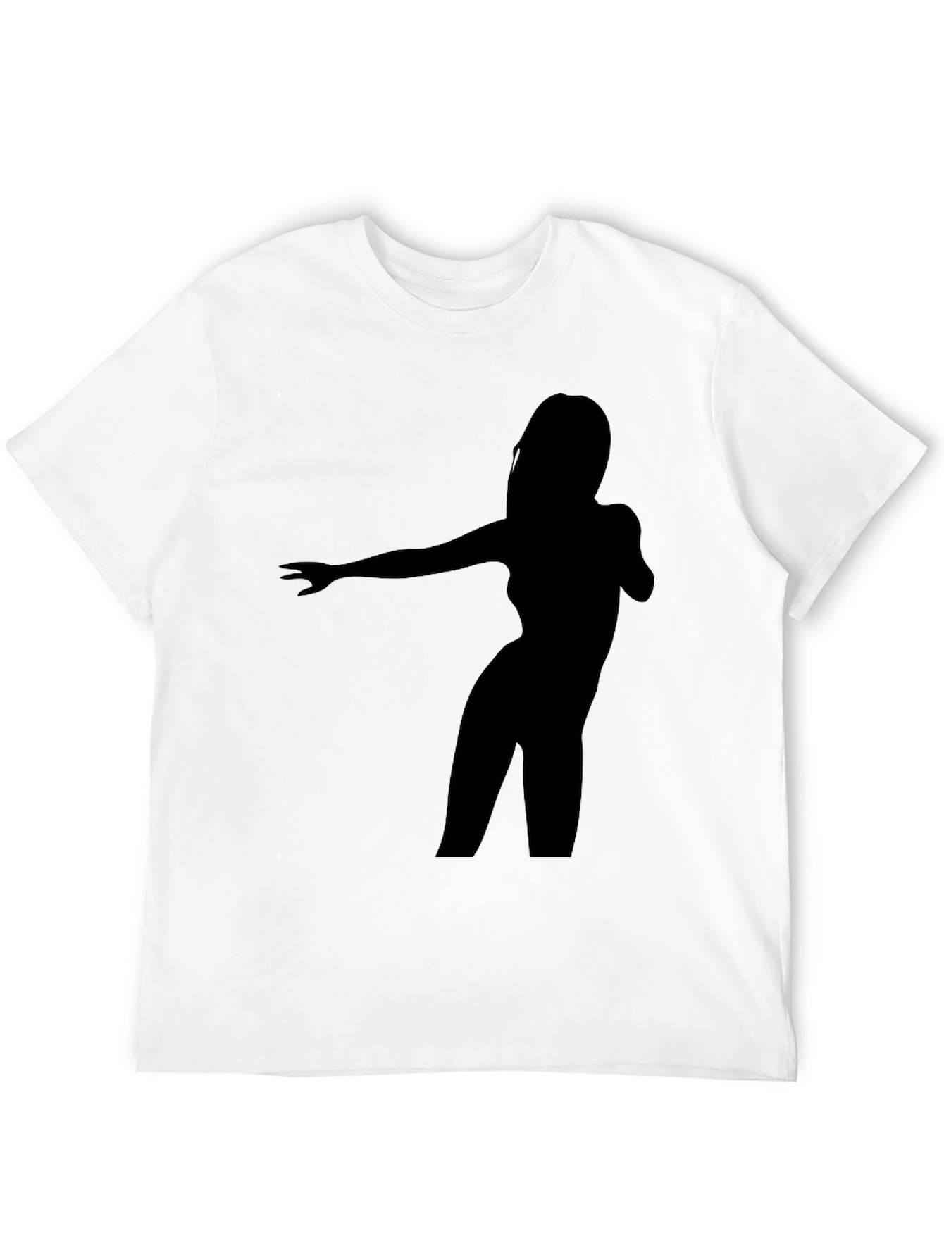 Silhouette Dancer Graphic Tee - Black Cotton Blend