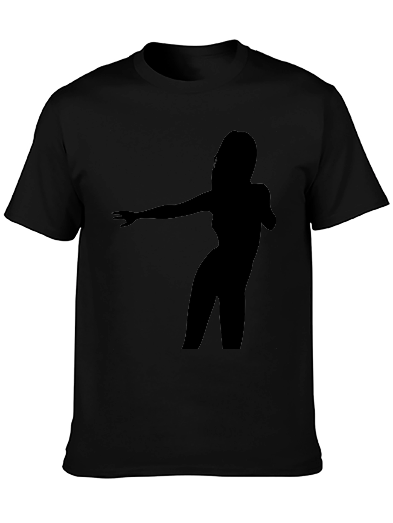 Silhouette Dancer Graphic Tee - Black Cotton Blend