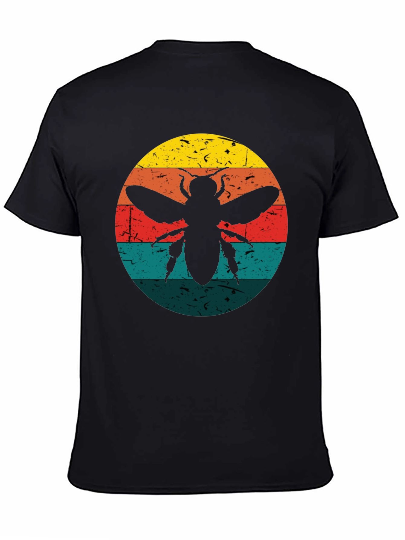 Retro Bee Graphic Tee - Black