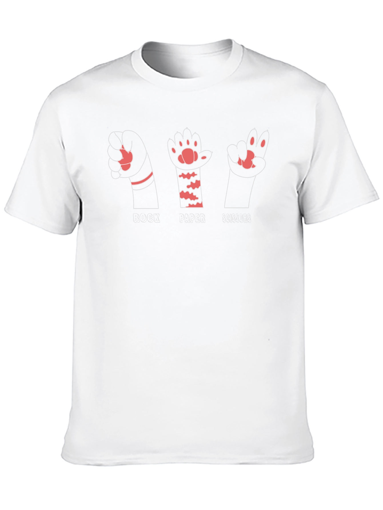 Rock Paper Scissors Cat Paw Graphic Tee