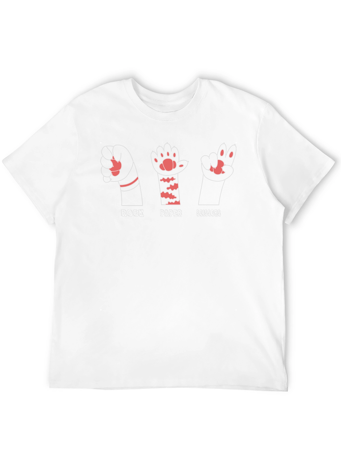 Rock Paper Scissors Cat Paw Graphic Tee