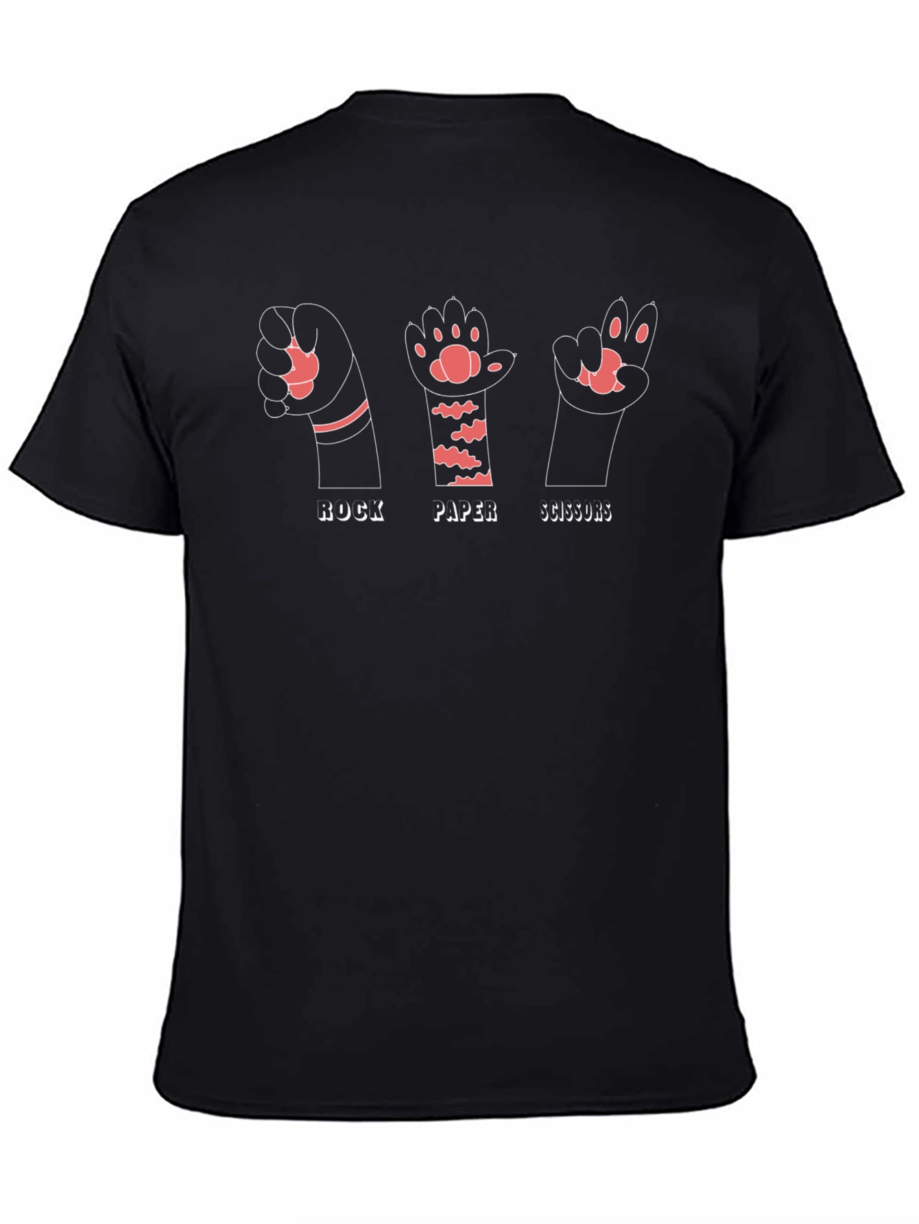 Rock Paper Scissors Cat Paw Graphic Tee