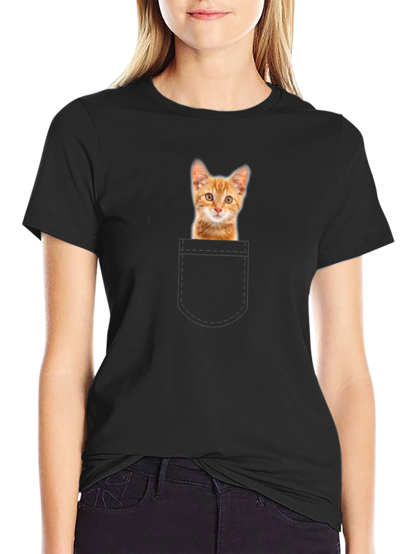 Ginger Kitten Pocket T-Shirt