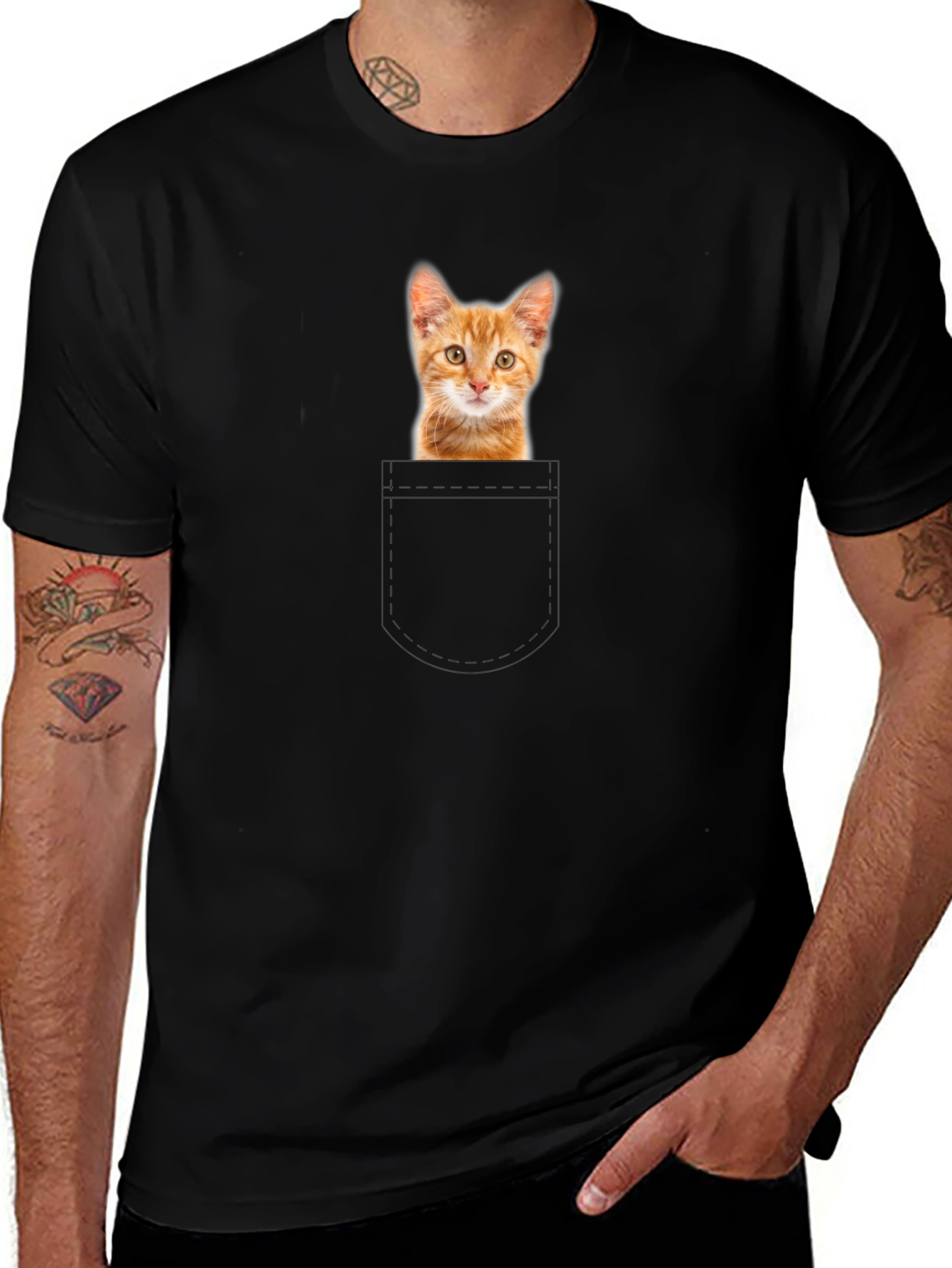 Ginger Kitten Pocket T-Shirt