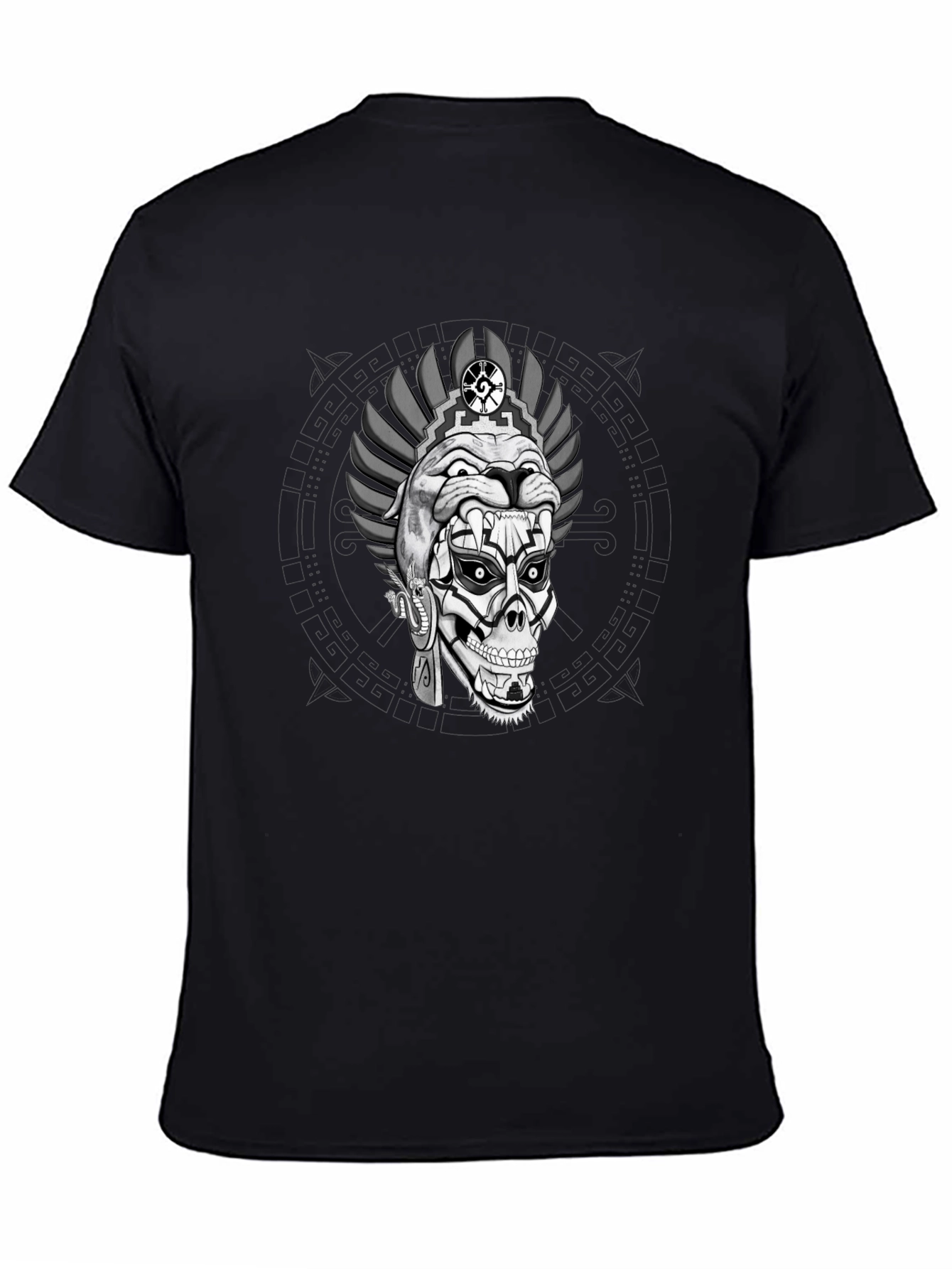Aztec Skull Graphic Print T-Shirt