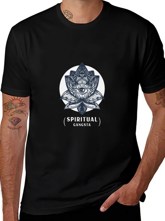 Spiritual Gangsta Graphic Tee - Black Cotton