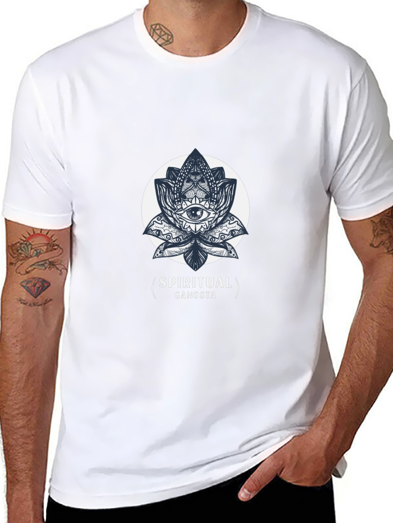 Spiritual Gangsta Graphic Tee - Black Cotton