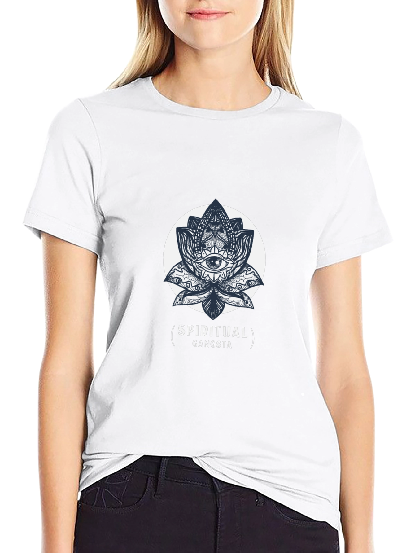 Spiritual Gangsta Graphic Tee - Black Cotton