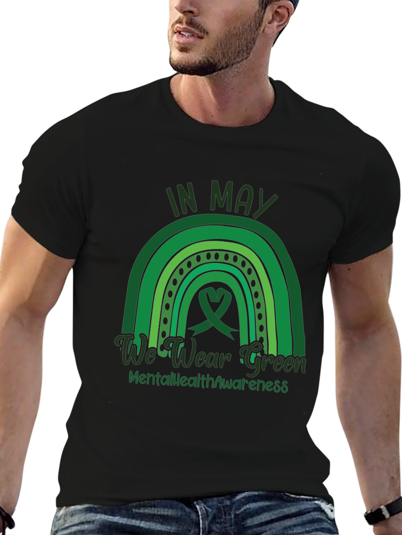 In May We Wear Green Mental Health Awareness T-Shirt