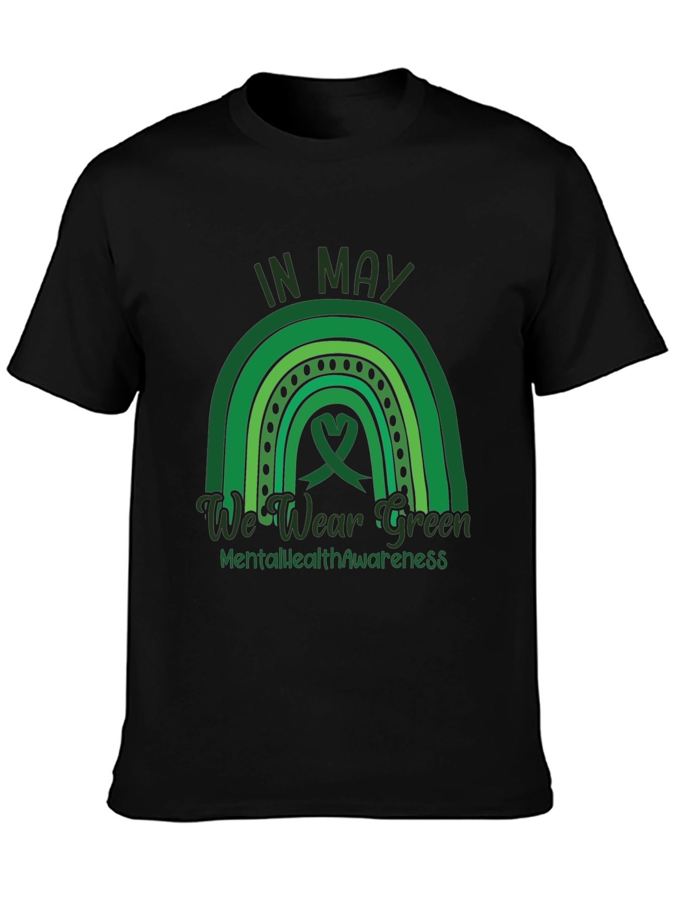 In May We Wear Green Mental Health Awareness T-Shirt