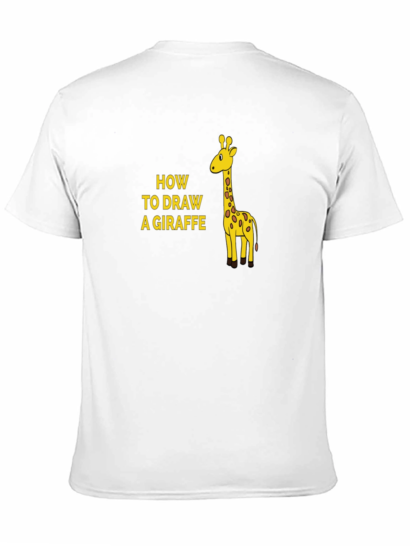 How To Draw a Giraffe Mens Black T-Shirt