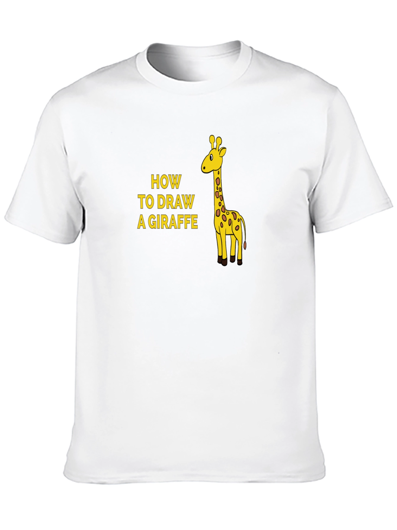 How To Draw a Giraffe Mens Black T-Shirt