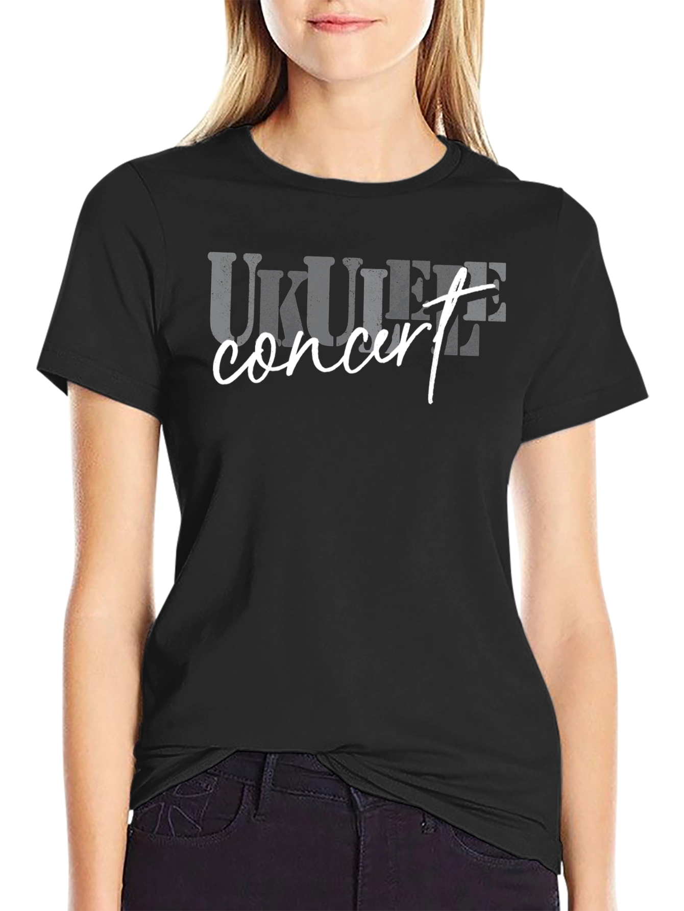 Ukulele Concert Black T-Shirt