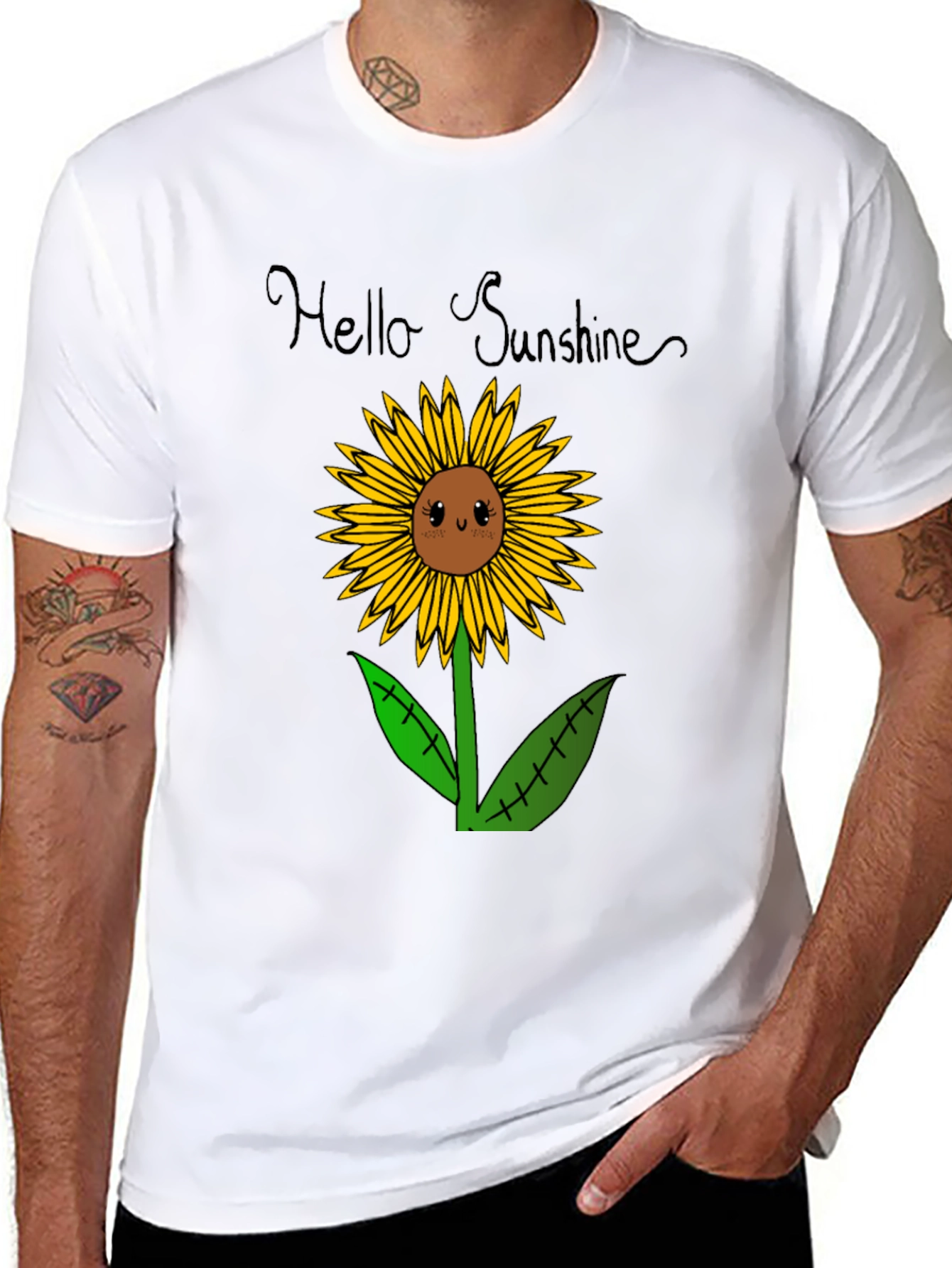 Hello Sunshine Sunflower Graphic Tee