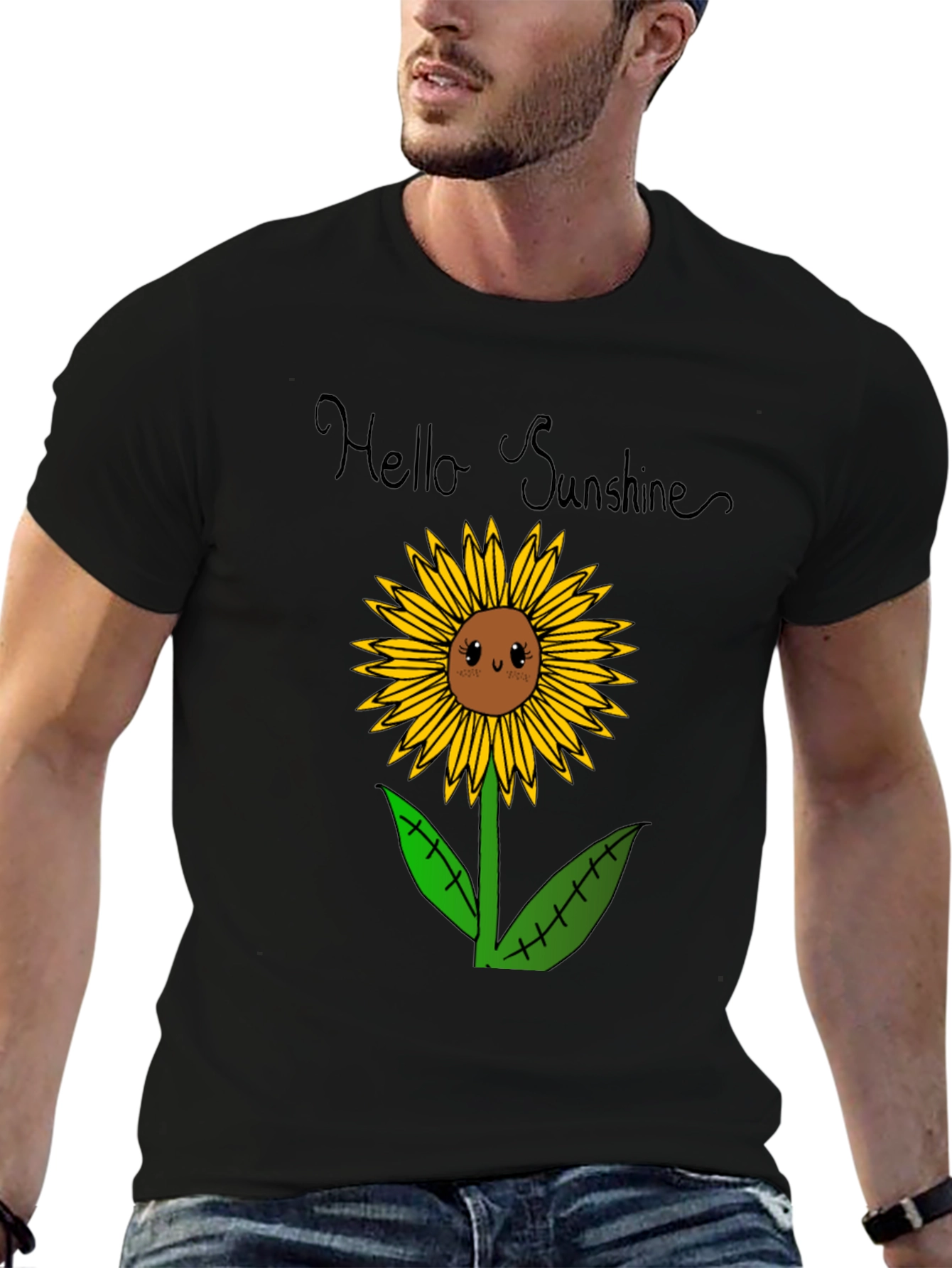 Hello Sunshine Sunflower Graphic Tee